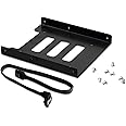 Valuegist 2.5" to 3.5" Internal SSD/HDD Mounting Kit, Metal Bracket Adapter with SATA 3.0 Cable