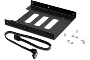 Valuegist 2.5" to 3.5" Internal SSD/HDD Mounting Kit, Metal Bracket Adapter with SATA 3.0 Cable