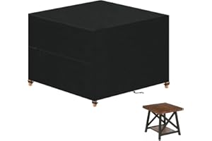 VANSHEIM Funda Mesa Jardin Impermeable Funda para Muebles de Jardin Exterior 420D Oxford Tela Anti UV Funda Protectora Mesa Exterior,Funda Muebles Jardin 70x70x70cm