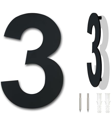 Numeri Civici 3D Autoadesivi 7cm - Nero Per Porte E Cassette Delle Lettere - Foto 12