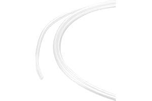 sourcing map PVC Transparente Manguera Vinilo Tubería 1mm ID 1,6mm OD 2M Flexible Liviano para Agua Tubo, Aire Línea