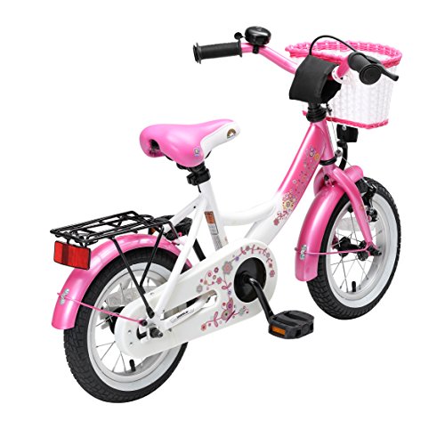 BIKESTAR® Premium Kinderfahrrad für sichere und sorgenfreie Spielfreude ab 3 Jahren ★ 12er Classic Edition ★ Flamingo Pink & Diamant Weiß - 3