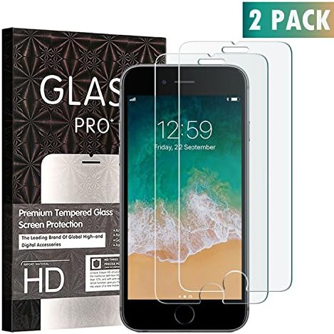 iPhone 7 plus / 7s plus / 8 plus Screen Protector,H quadratic 2-Pack[3D Touch Compatible]Ultra-Clear Tempered-Glass Screen Protector for iPhone 7 plus/7S plus 9H Hardness and Easy Bubble-Free Installation [Lifetime Warranty]