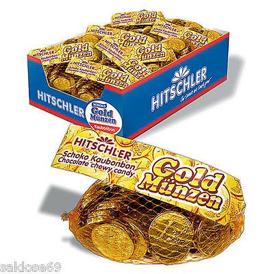 Preisvergleich Produktbild 20 Beutel a 150g Hitschler Gold Münzen Goldmünzen 3kg Goldtaler Kaubonbons