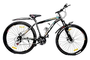 NOVA Brave Heart Elite BH2.9 Dual Disc Front Suspension Unisex 29T Road Bike , Frame : 18 Inches (21 Gear, Black)