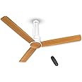 Havells 1200mm Elio Prime BLDC Ceiling Fan | Remote Controlled, High Air Delivery Fan | 5 Star Rated, Upto 60% Energy Saving, 2+1* Year Warranty | (Pack of 1, Pinewood Pearl White)