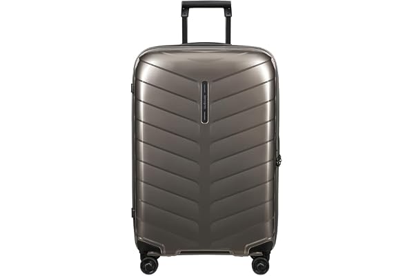 Samsonite Attrix Spinner incheckningsväska, 69 cm | Brun, hård väska, 69H x 46W x 27D cm, 73 L, 2.7 kg, med TSA-lås och i Rox