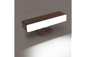 Toowell Rechargeable Wall Lights for Areas Without Power Outlets Battery Wall Lights Indoor for Reading Decorating Smbient Lighting,Cordless Wall Light for Living Room Bedroom Office,Walnut 1 Pack