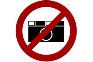 STROBO Lot de 10 autocollants pour photographie interdite avec protection UV - Pour extérieur et intérieur - 9,5 x 9,5 cm