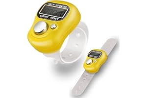 EDNITA Mini Hand Tally Counter Finger Ring Digital Electronic Head Count,Japa Counter Counting Machine for Mantra Jap and Cricket Umpire and Various Counting Purpose Small-Multicolor (Pack-1)