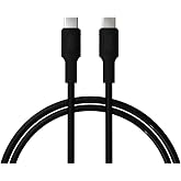 REMORAX Coral Type C-C Power Delivery Hızlı Şarj Kablosu, Siyah Kablo, Siyah/Siyah U&ccedil;lar (120 CM)