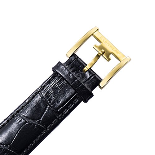 Thomas Earnhshaw Men's Longcase 43 Quartz Watch with Black Dial Chronograph Display and Black Leather Strap ES-0016-0A