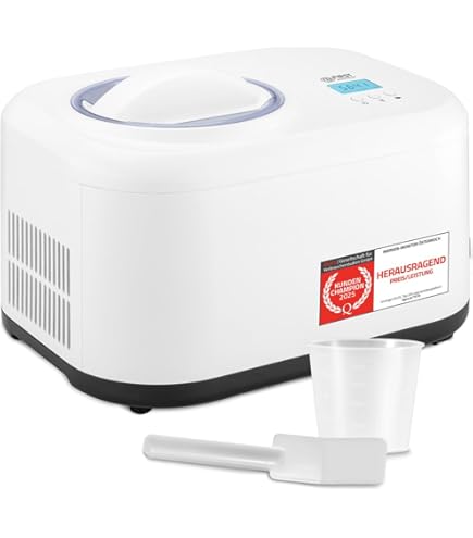 Syntrox Eismaschine Jalis - Softeis Selber Machen In 50 Min - Für Frozen Yogurt & Milchshakes - Mit Kompressor