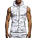 Produktbild Mix Herren Tanktop Sommer Reißverschluss Ärmellos Camouflage Print Mesh Spitzen T-Shirt Hoodie