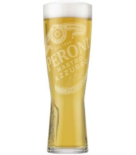 thumbnail image 2 of Peroni Nastro Azzurro Frosted Beer Glasses - 2 X 600ml & 2 X 380ml - Made In Italy BNWOB 2 of 4