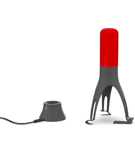 Uutensil Stirr Plus – Automatischer Pfannenrührer Mit Timer, 3 Geschwindigkeiten, USB-Ladestation, Rot – Für Soßen, Suppen & Brei