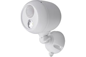 Mr Beams MB330 Wireless Weatherproof Battery Operated 140 Lumens LED Spotlight with Motion Sensor and Photocell, White