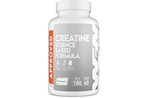 ‎WORLD'S FOOD NUTRITION WFN Approved Creatine Caps - Creapure - 180 Kreatin Kapseln - Hochdosierte Giga Caps - Pures Creatin Monohydrat - Vegan - 60 Portionen - Ohne Zusätze - Produziert in Deutschland