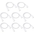 PATIKIL 0.4M / 1.3Ft LED Lamp Connecting Wire, 4 Pack Double End 3 Pin Cable Connector, White, Suitable for LED Integrated Tube, Ceiling Lights, Daylight