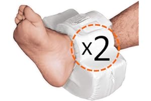 OrtoPrime Confezione da 2 talloni antidecubito a forma curva - Protezione ortopedica per tallone piedi e gomiti - Coppia due pezzi - Misura universale adattabile - Cuscini antidecubito per sedia
