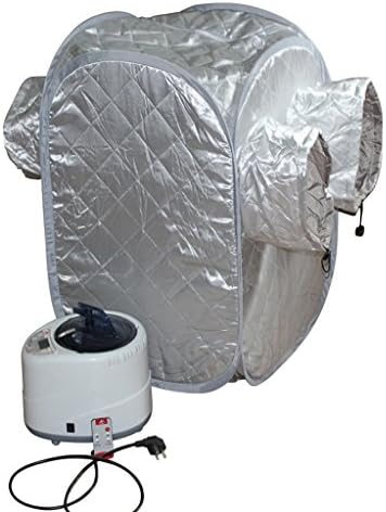 Ali Folding steamed foot bath sauna box fumigation machine fumigation knees leg steam leg steamer ( Color : Silver )