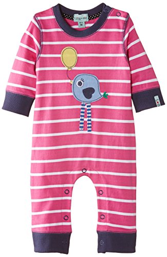 Lilly & Sid Baby-Girls Doris Bird Applique Playsuit Romper, Pink, 3-6 Months