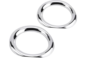 Madezz 2Pcs Front Fog Lamp Light Cover, ABS Chrome Front Fog Lamp Light Cover Trim Fit for CHR 2017-2018