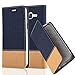 Price comparison product image Cadorabo Book Case works with Samsung Galaxy J5 2015 in DARK BLUE BROWN – with Magnetic Closure, Stand Function and Card Slot – Wallet Etui Cover Pouch PU Leather Flip