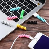 G&uuml;ncel&Ccedil;arşı 8li Telefon Tablet Şarj Kablosu Koruyucu Silikon Spiral Yay Aparat, Kırılmaya B&uuml;k&uuml;lmeye Karşı 8 Adet Kablo Ucu Ko