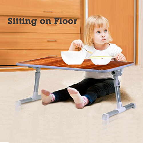 [2 Jahre Garantie] Avantree Laptoptisch Fürs Bett, Klappbare Bett Tisch Frühstück, Portabler Laptop Tablett, Notebook Ständer Verstellbarer Sofa Tisch – Große Größe - 6