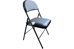 impsuk Heavy Duty Folding Padded Chair Steel Metal Frame 100 KG Space Saving Foldable Chair