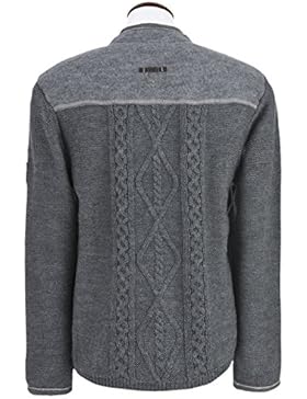 Spieth & Wensky Herren Trachten Strickjacke Boris braun-rot