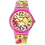 Teenie Chic Kinder Uhr UC010 – Armbanduhr Damen, Armband Kunststoff Mehrfarbig