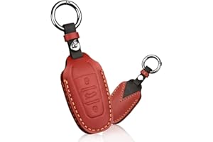 HIBEYO Skórzane etui na kluczyki samochodowe Peugeot 3008 208 508 do Citroën C4L DS5 DS6 do Opel Grandland X