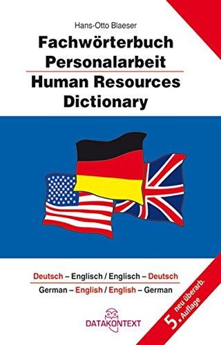 Preisvergleich Produktbild Fachwörterbuch Personalarbeit Dt.-Engl. / Engl.-Dt.