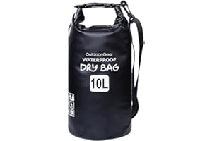 ZhaoCo Sac étanche, 5L/10L/20L/30L Sac Sec PVC Dry Bag Sack avec Sangle Réglable pour Kayak, Bateau, Canoeing, Pêche, Camping, Piscine, Rafting, Snowboard Plein Air Sports Aquatiques