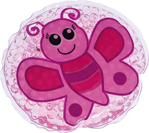 Children's Reusable Hot & Cold Heat Ice Gel Bead Pack for First Aid Bruise Sooth (Pink Butterfly)