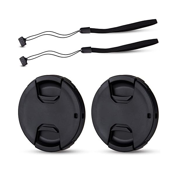 JJC 37 mm Tapa de Lente Paquete de 2 Tapas de Lente de cámara Frontal a presión + Protector de Tapa elástica para Lente…