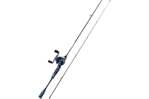 Sougayilang MX-2 Combo canne à pêche à lancer et moulinet à lancer d'appâts, 1,8 m/2,1 m, pour brochet, perche, sandre