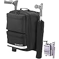 Staveley Mobility Scooter Crutch Bag | XL Expandable Shopping Bag for Electric Mobility Scooter Wheelchair & Boot Scooters | 2 Crutch Holders Bag for Mobility Aid Mobility Scooter Accessories Black