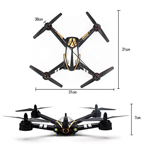 XK X252 5.8G FPV 7CH 6-Axis Gyro Drone RC Quadcopter RTF 1804 Brushless Motor, with 720P Camera -Black