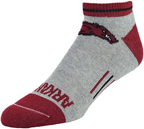 College Edition Heathersome Men's Low Cut Sock, Gray, L