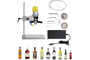 PARFCO Máquina cortadora de botellas de vidrio eléctrica, 6000RMP, cortador de botellas de vino de botella cuadrada con cuello de botella de bricolaje, herramienta de reciclaje artesanal de bricolaje para