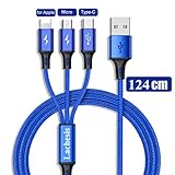 【Nylon Weben und extrem strapazierfähig】- Das 1,24 M Nylon-Geflecht bietet Kratzfestigkeit, Antidehnung, verbesserte Zugentlastung aus TPE, kein Abplatzen, kein Reißen, und es hat eine ausgezeichnete Beständigkeit gegen Verdrehen und Abrieb. Es ist perfekt in Autos, Büros, Wohnungen usw. aufgeladen. Dieses USB-Kabel kann mindestens 7.000 90-Grad-Biegeversuchen standhalten.