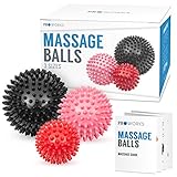 Proworks Spiky Massage Balls | Trigger Point Deep Tissue Roller Set for Muscle Recovery, Reflexology and Stress Relief - Set of 3