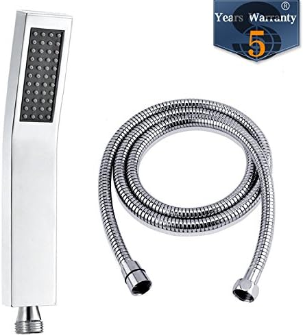 S R Sunrise Shower Head with 1.5 m Hose. Classic Shower Head Made of Chrome-Plated Brass/Shower Hose 1.5 m (59 inches) Stainless Steel, Chrome, Silver