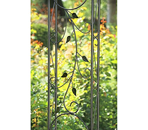 Dehner Rosenbogen Cornwall, ca. 236 x 118 x 31 cm, Metall, grau/schwarz - 3