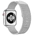 Produktbild MoKo für Apple Watch 38mm/40mm Armband, Milanaise Edelstahl Replacement Wrist Band Strap Watchband Uhrband Uhrenarmband Erstatzband mit Magnet-Verschluss und Metallschließe, 5.9"-7.87", Silber