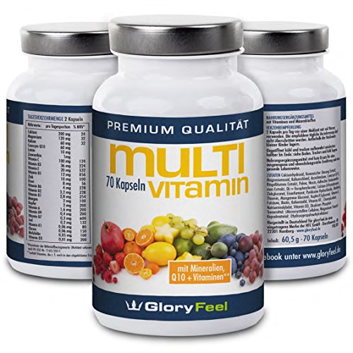 GloryFeel Multivitamin Kapseln Hochdosiert Vitamine AZ mit wichtigen