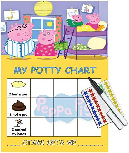 Children's Potty Training Reward Chart (Peppa) (Chart + 45 Stickers)